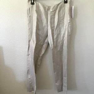 Alberto Makali Metallic Linen Pants